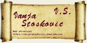 Vanja Stošković vizit kartica